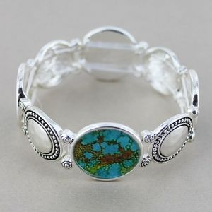 Turquoise Abstract Artwork Bracelet
